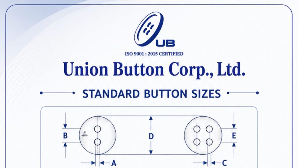 Standard button sizes chart - Union Button Corp., Ltd.
